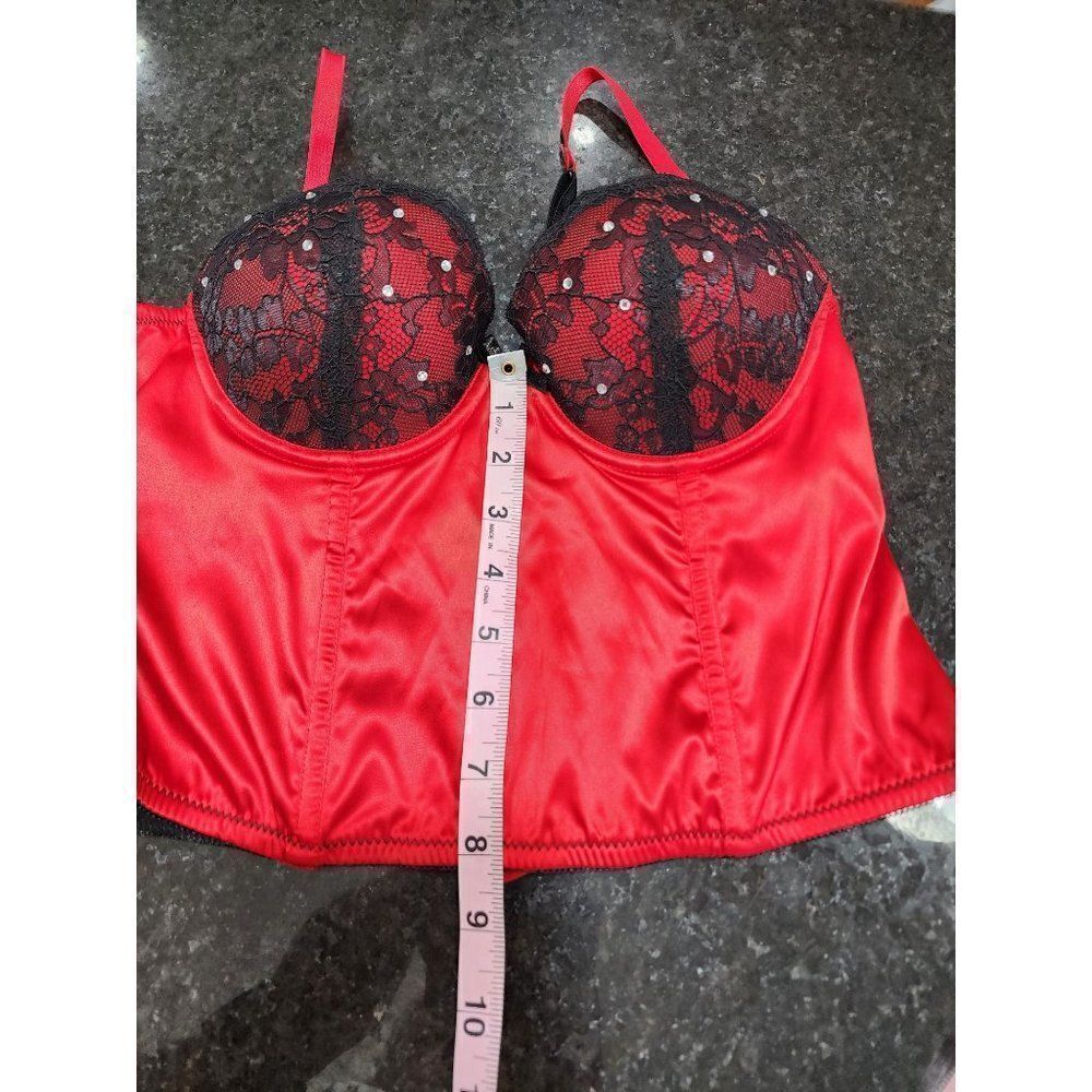 Gilligan & O'malley Red & Black Corset Size Small - Picture 4 of 11